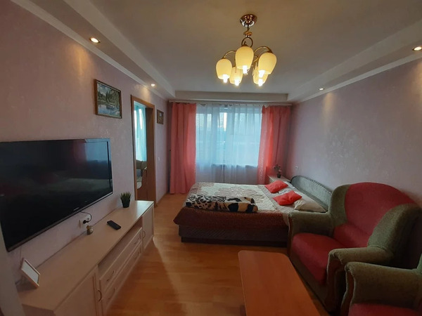 1-комнатная кевартира, евроремонт, центр города Вид на город. Док-ты.